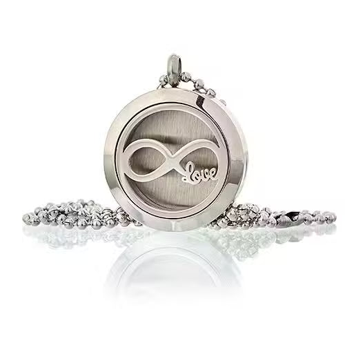 Aromatherapy Diffuser Necklace - Infinity Love 25mm -Stainless Steel