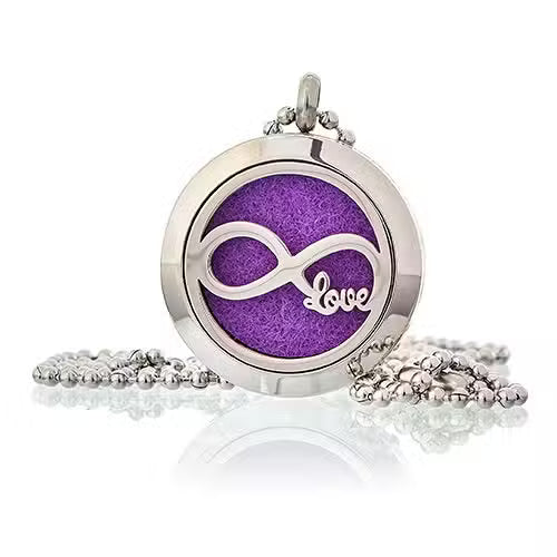Aromatherapy Diffuser Necklace - Infinity Love 25mm -Stainless Steel