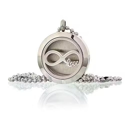 Aromatherapy Diffuser Necklace - Infinity Love 25mm -Stainless Steel
